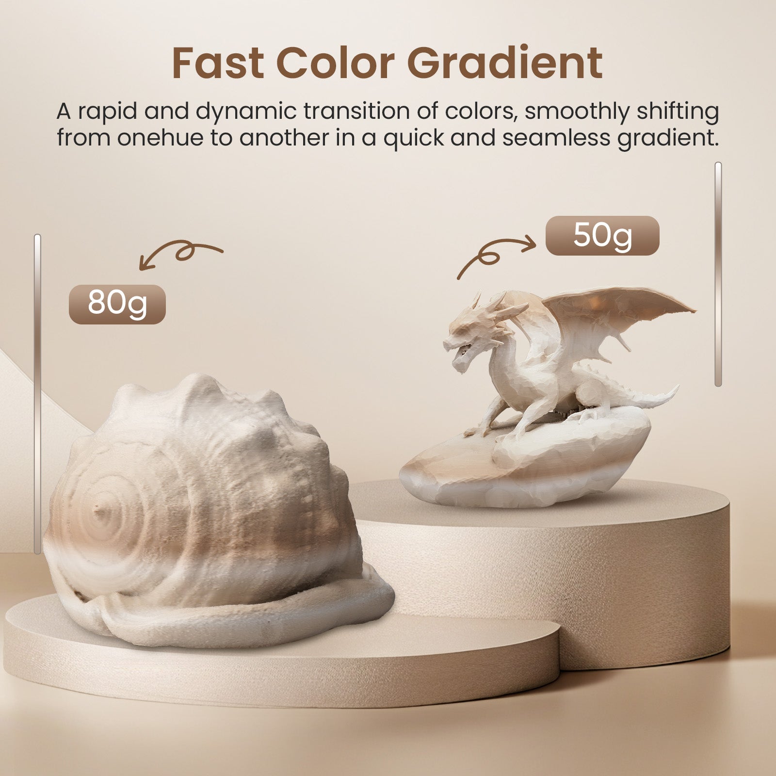 ERYON High Speed Matte Dual-Color PLA Filament for 3D Printers,1kg (2.2LBS)/Spool 1.75mm,Accuracy +/- 0.03 mm
