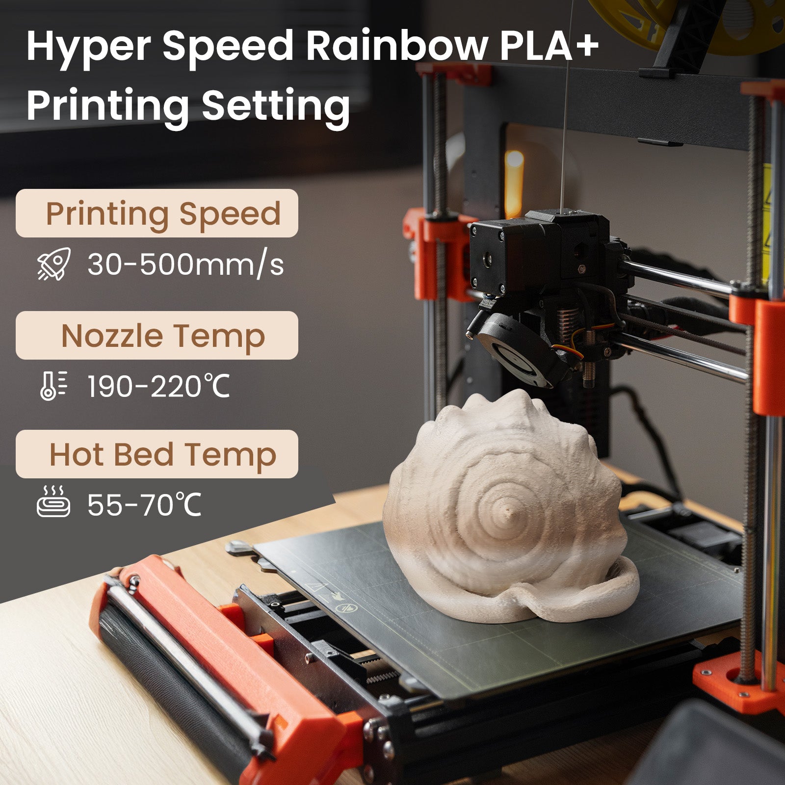 ERYON High Speed Matte Dual-Color PLA Filament for 3D Printers,1kg (2.2LBS)/Spool 1.75mm,Accuracy +/- 0.03 mm