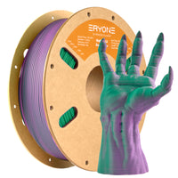 PLA Matte Gradient Dual-Color Filament - 1.75mm±0.03mm (1kg) - Red Violet&Green