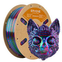 PLA Silk Triple-Color Filament - 1.75mm±0.03mm (1kg) - 1KG / Twisted Rainbow-Tracing-Red&Blue&Green