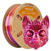 (Pre-Sale)PLA New Product Color Collection Filament,1kg，(MOQ:10 Rolls,Mixable) - Twisted Rainbow-Fire-Red&Gold&Purple