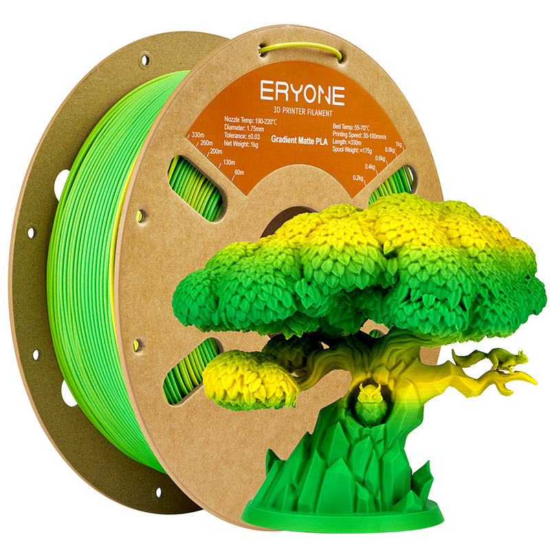 ERYONE 1kg (2.2LBS)/Spool 1.75mm Matte Dual-Color PLA Filament for 3D Printers,Accuracy +/- 0.03 mm 