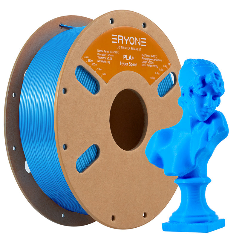 Filament pour imprimante 3D ERYONE PLA+, précision dimensionnelle +/- 0.05 mm 1kg (2.2LBS)/Pool, 1.75mm