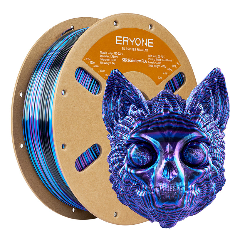 ERYONE Triple-Color Silk PLA Filament for 3D Printers,1kg (2.2LBS)/Spool 1.75mm,Accuracy +/- 0.03 mm