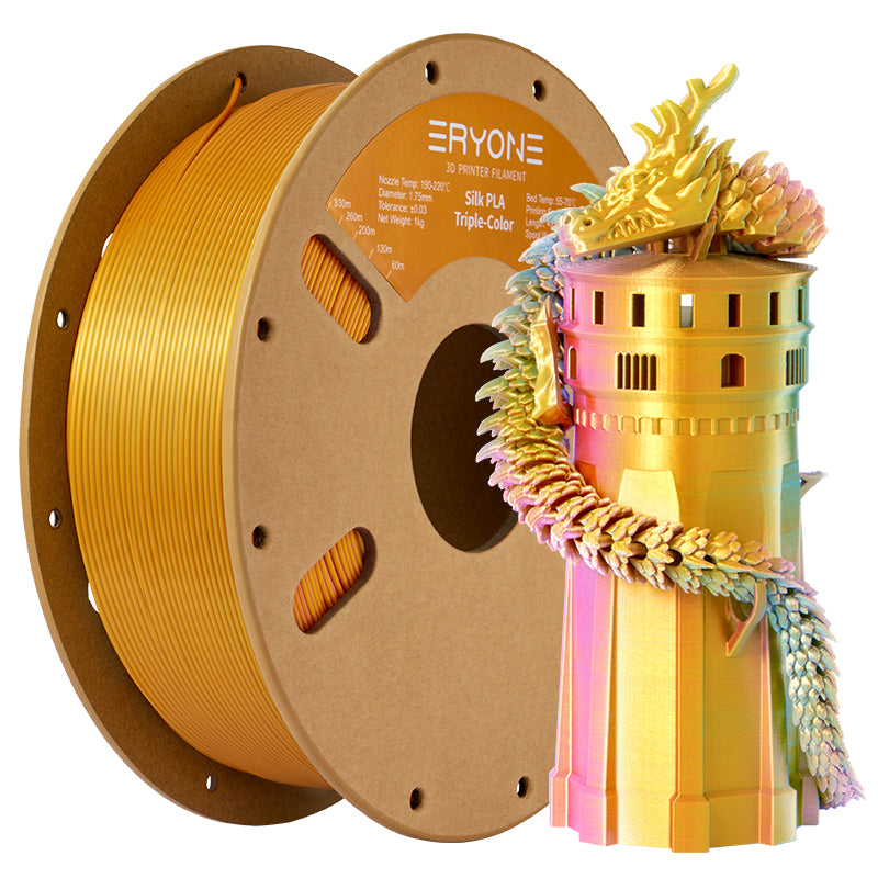 ERYONE Triple-Color Silk PLA Filament for 3D Printers,1kg (2.2LBS)/Spo –  de.eryone3d
