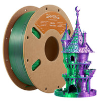 (Pre-Sale)PLA New Product Color Collection Filament,1kg，(MOQ:10 Rolls,Mixable) - Dual Color Silk-Purple&Green-1kg