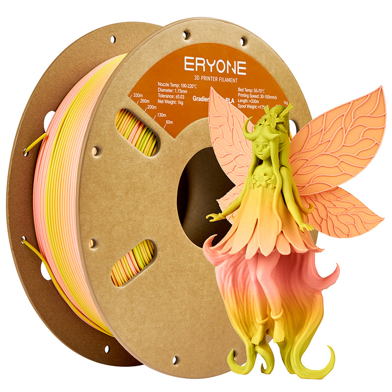 ERYONE 1kg (2.2LBS)/Spool 1.75mm Matte Dual-Color PLA Filament for 3D Printers,Accuracy +/- 0.03 mm