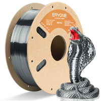 ERYONE Silk PLA Filament 1.75mm, Silky Shiny 3D Printing Material for 3D Printer and 3D Pen, 1kg 1 Spool, 1.75mm  - PLA Silk-Gunmetal Gray