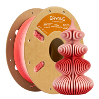 PLA Matte High-Speed Dual-Color Filament - 1.75mm±0.03mm (1kg) - High-speed matte gradient multi-color-Red Velvet (Red & White)