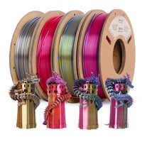 PLA Silk Triple-Color Filament - 1.75mm±0.03mm (1kg) - 1KG / Silk three-color 4 small rolls 250G-1