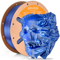 PLA Silk High-Speed Dual-Color Filament - 1.75mm±0.03mm (1kg) - High Speed-Midnight Blue&Silver