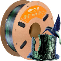 PLA Silk High-Speed Triple-Color Filament - 1.75mm±0.03mm (1kg) - High Speed-Dark Green & Midnight Blue & Black