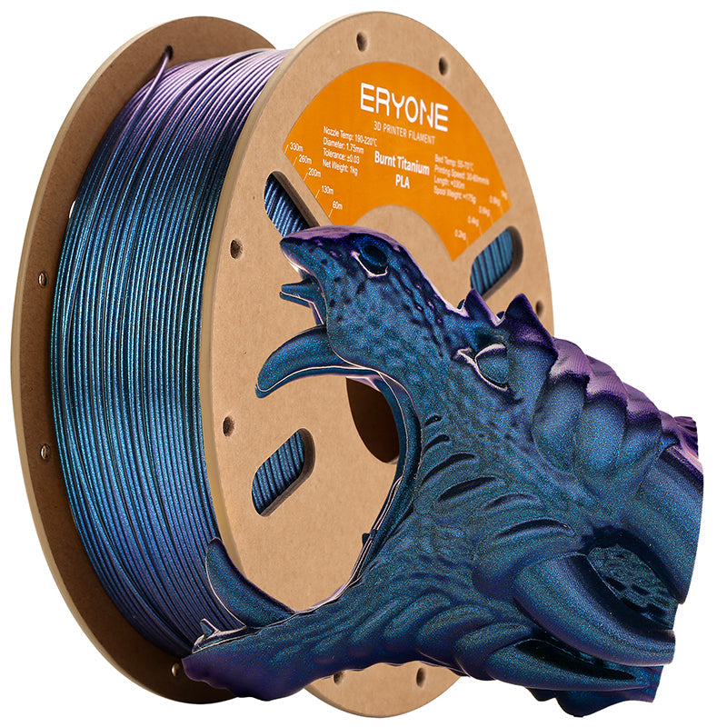 ERYONE PLA Burnt Titanium 3D Printer Filament 1.75mm, Dimensional Accuracy +/- 0.05 mm 1kg (2.2LBS)/Spool