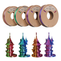 PLA Silk Dual-Color Filament - 1.75mm±0.03mm (1kg) - 4 small rolls combination 1KG-1