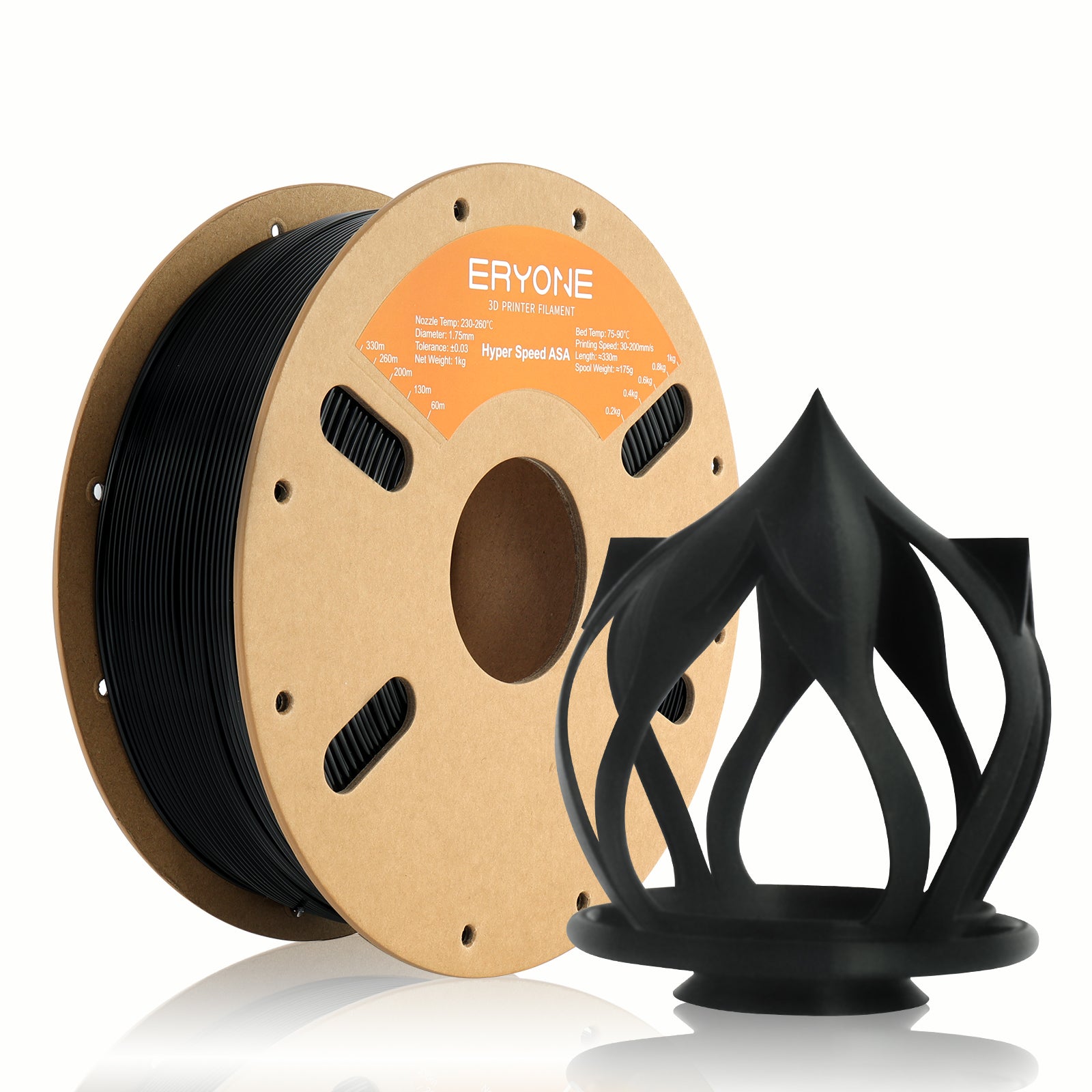 Eryone ASA 3D Printer Filament 1.75mm, Dimensional Accuracy +/- 0.05mm, 1kg (2.2 LBS)/Spool (MOQ:10 can mix color))