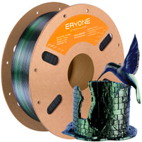 PLA Silk Triple-Color Filament - 1.75mm±0.03mm (1kg) - 1KG / Dark Green & Midnight Blue & Black