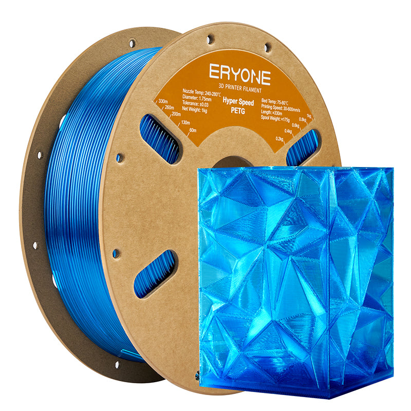 ERYONE PETG Filament, 1.75mm ±0.03mm Filament für 3D Drucker, 1KG(2.2LBS)/ Spule