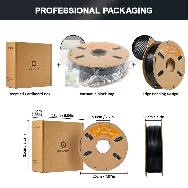 Pre-sale ERYONE PETG Filament, 1.75mm ±0.03mm Filament For 3D Printer, 3KG/Spool(MOQ:20 Rolls)