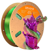 (Pre-Sale)PLA New Product Color Collection Filament,1kg，(MOQ:10 Rolls,Mixable) - Triple Color Silk-Red&Purple&Green-1kg