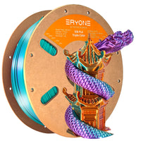 PLA Silk Triple-Color Filament - 1.75mm±0.03mm (1kg) - 1KG / Purple & Teal & Burnt Orange