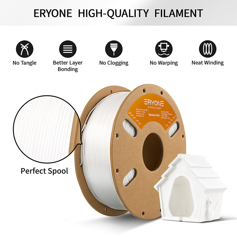 Pre-sale ERYONE ASA 3D-Druckerfilament 1,75 mm, Maßgenauigkeit +/- 0,05 mm, 1 kg (2,2 LBS)/Spule(MOQ:20 Rolls)