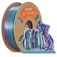 PLA Silk High-Speed Quadruple Filament - 1.75mm±0.03mm (1kg) - Aurora Dream (Tea Green & Violet & Electric Pink & Indigo)