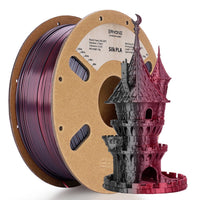 (Pre-Sale)PLA All Series Filament，1kg (MOQ:20 Rolls,Mixable) - Silk Dual-Color-Black&Red