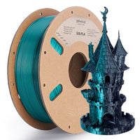 PLA Silk Dual-Color Filament - 1.75mm±0.03mm (1kg) - Green & black