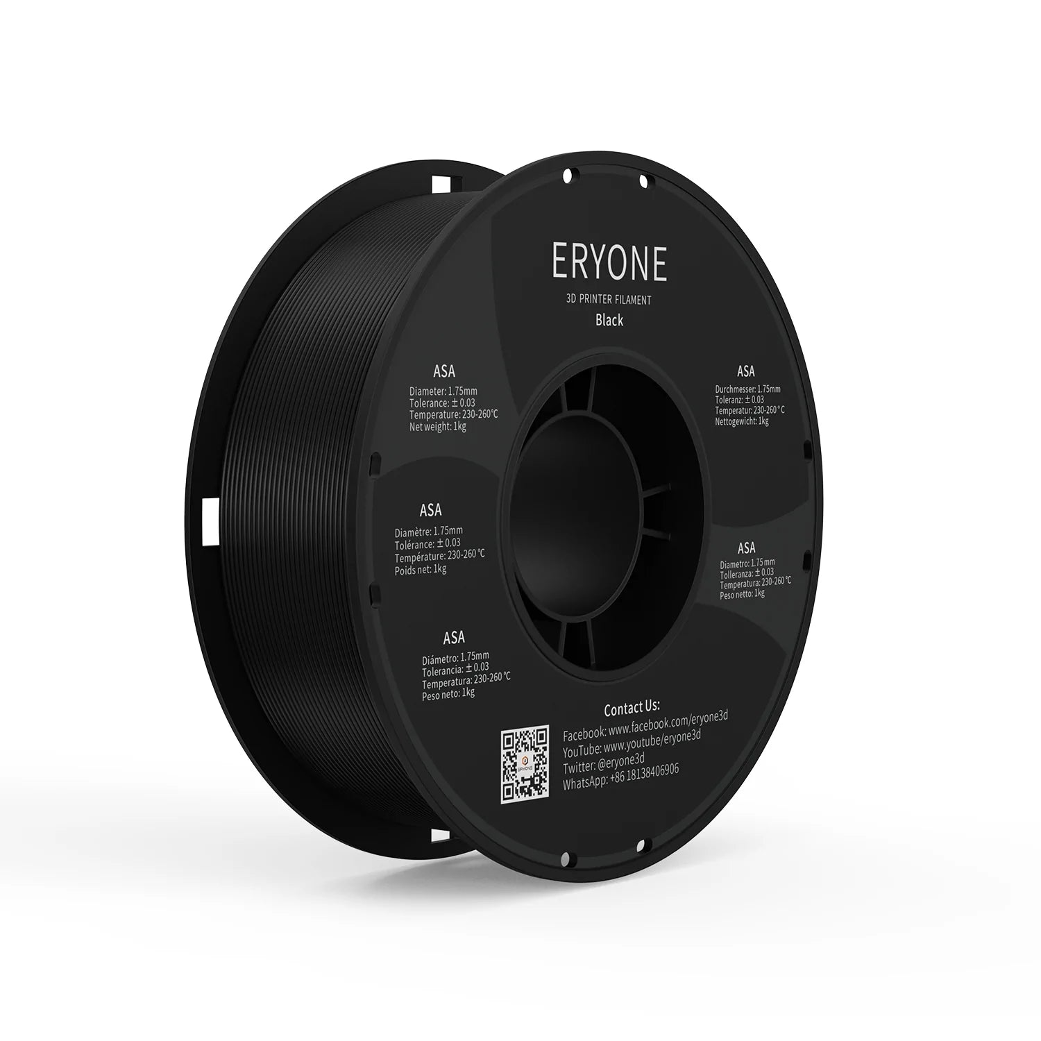ERYONE ASA 3D Printer Filament 1.75mm, Dimensional Accuracy +/- 0.05mm, 1kg (2.2 LBS)/Spool