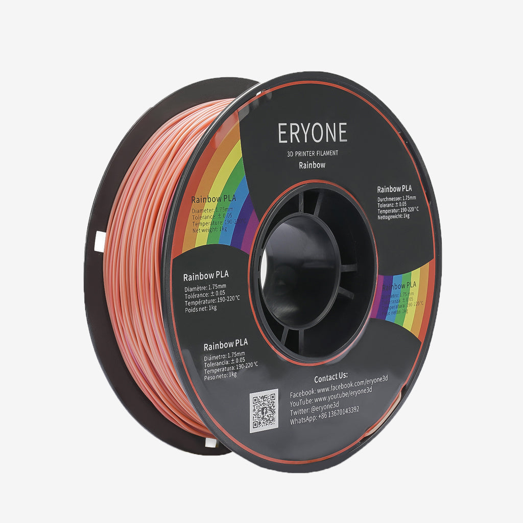 ERYONE 1.75mm 1kg/2.2lbs CLASSICAL RAINBOW PLA FILAMENT